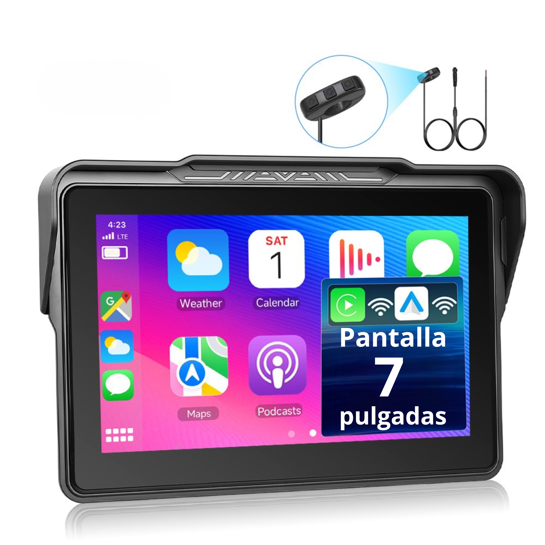 Carplay Moto 7 pulgadas Simbron Android IOS Vertical con sensores de presión de neumaticos Carplay Moto 7 pulgadas Simbron Android IOS Vertical con sensores de presión de neumaticos