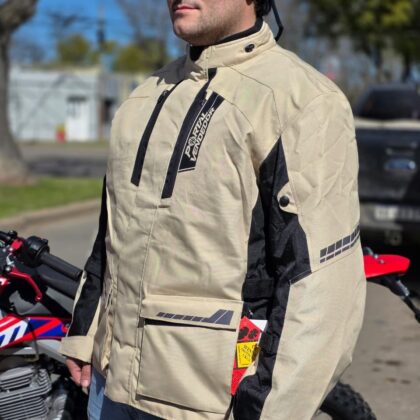 Campera Moto Adventure Moto Marron Claro Portalvendedor